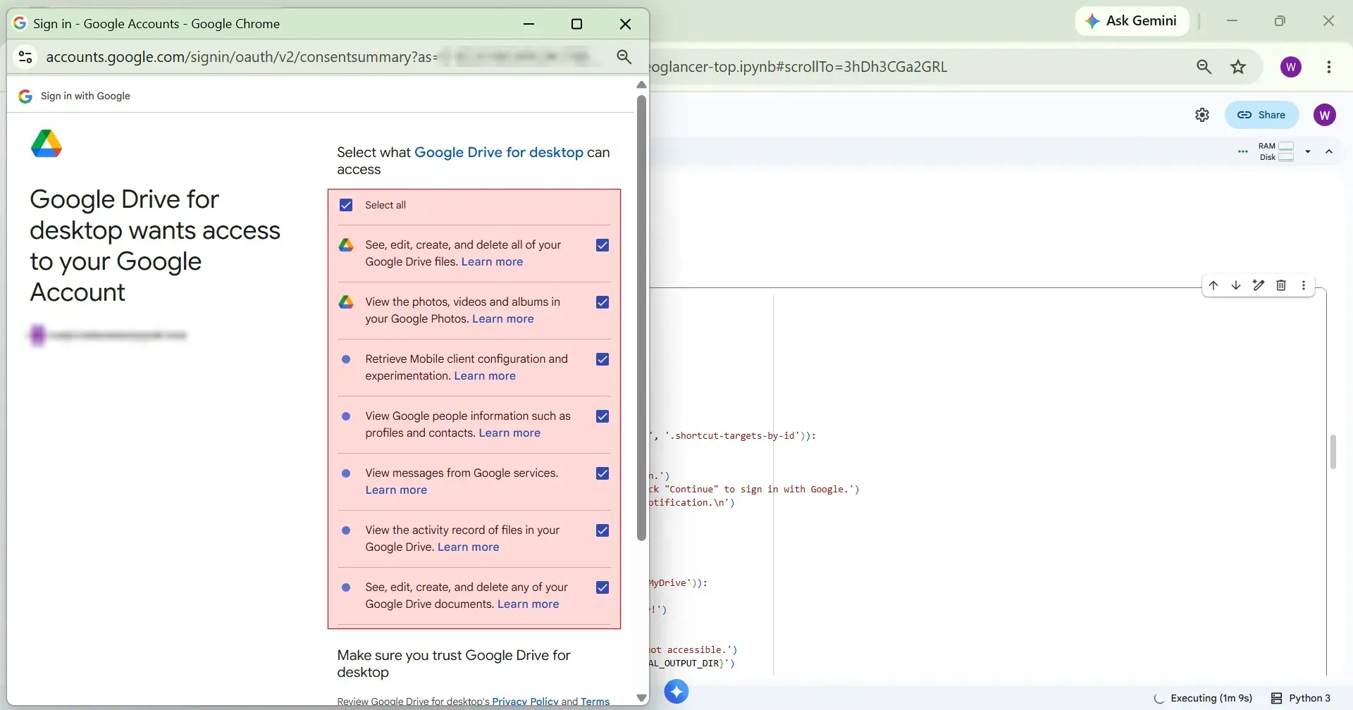 All checkboxes selected