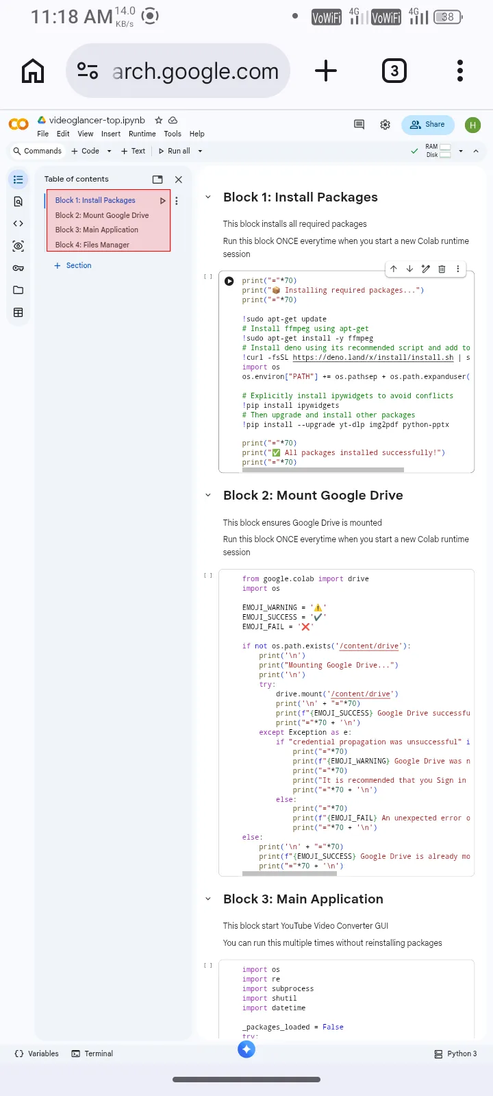 Autosave to drive mobile