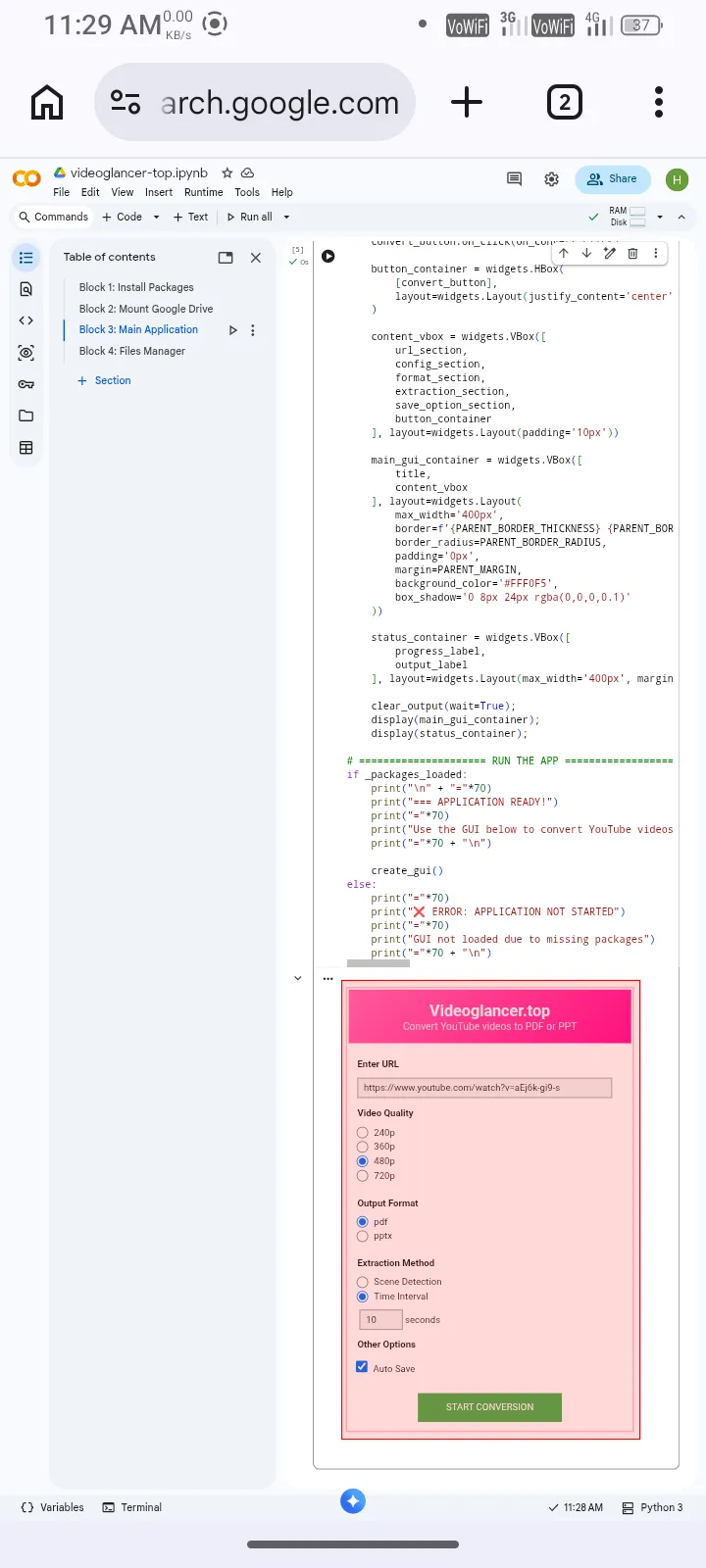 Block 3 GUI mobile