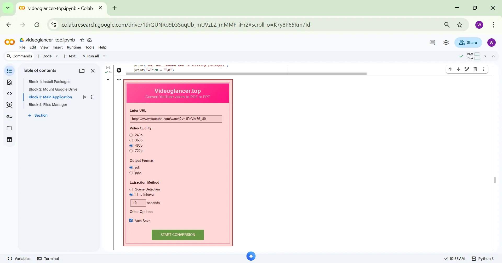 Block 3 GUI pc