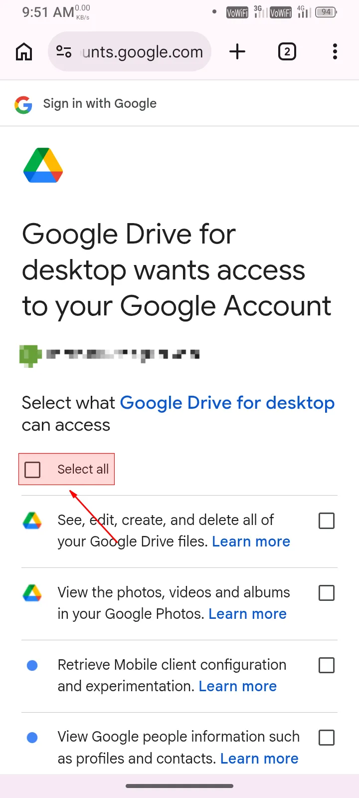 Click select all mt