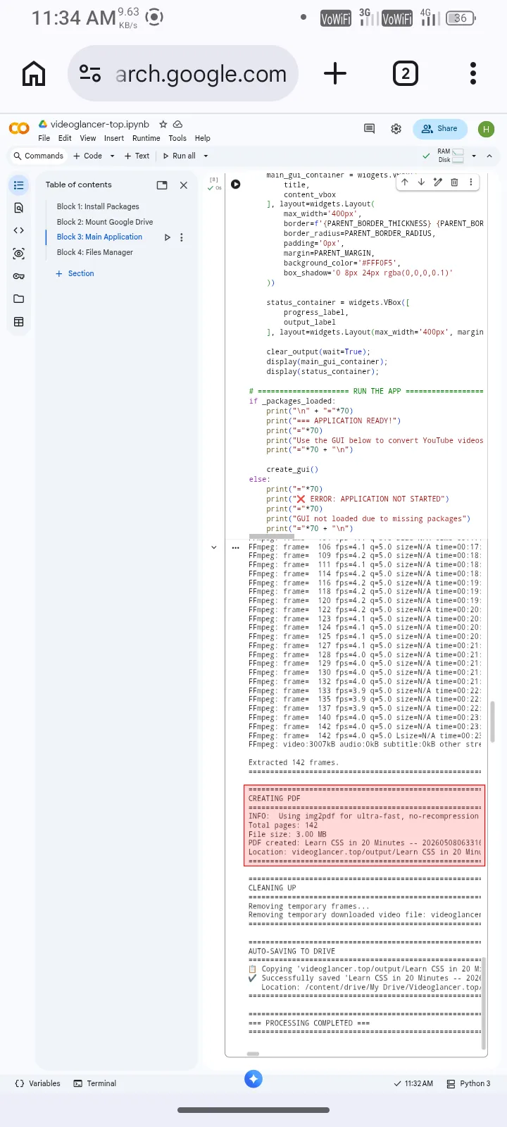 Creating pdf mobile