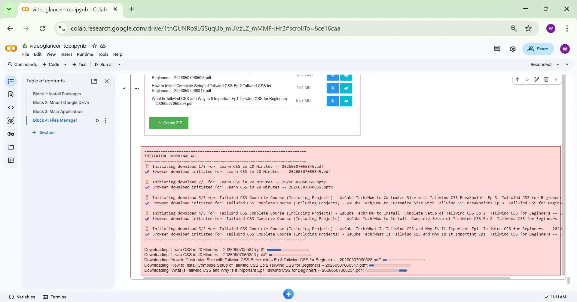 Download all logs pc