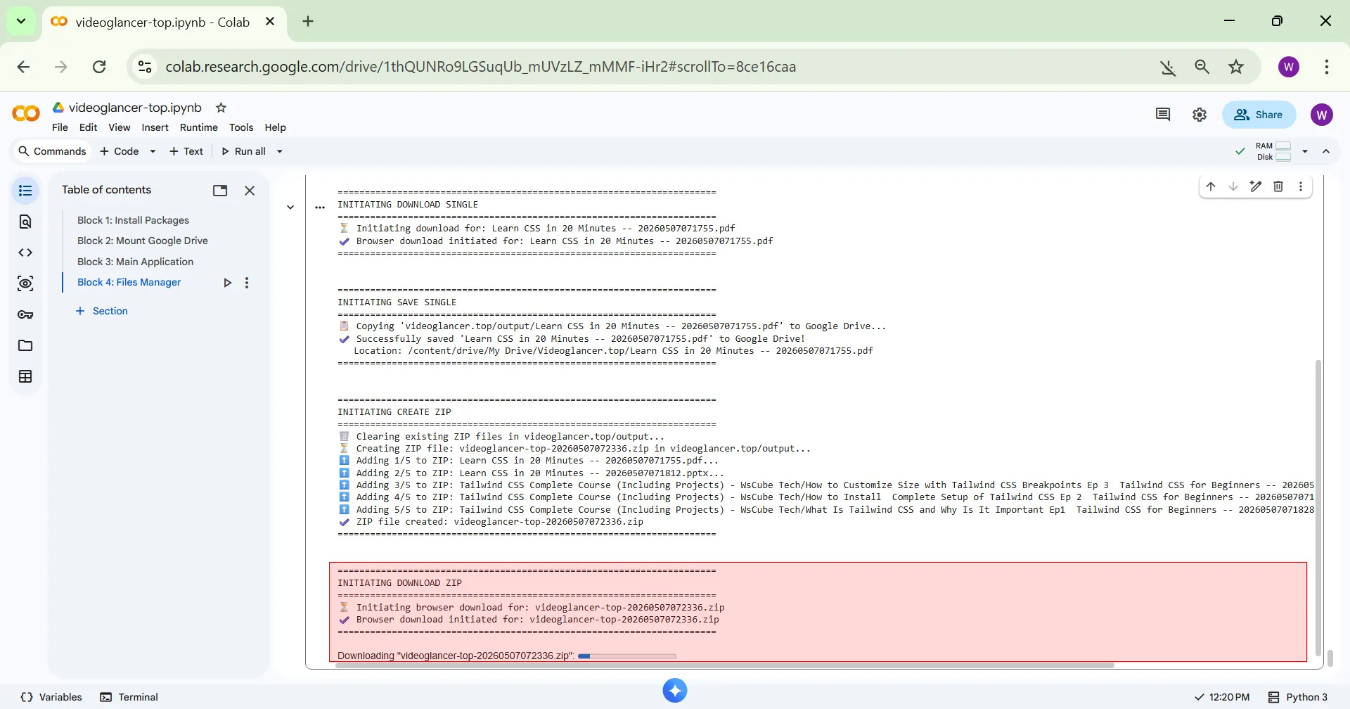 Download zip logs pc