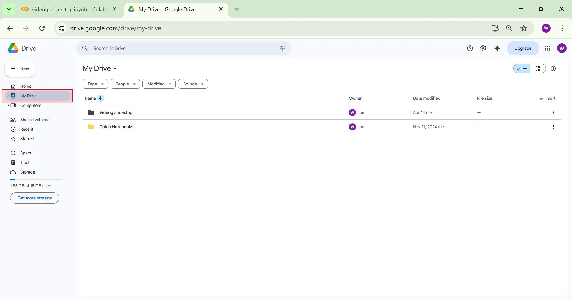 Google drive my drive tab pc