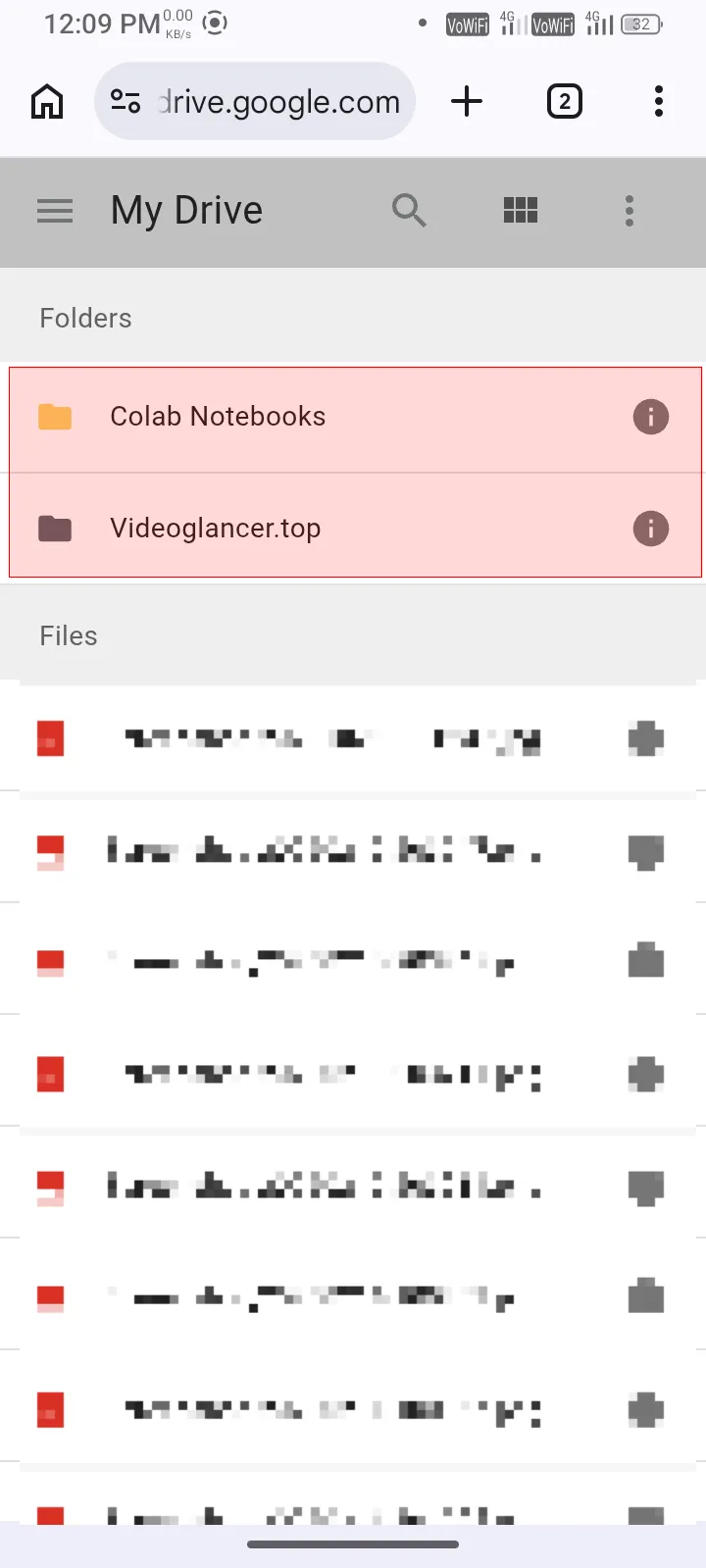 Google drive opened mobile